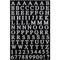 JAM Paper Silver Upper & Lower Case Alphabet Letter Stickers